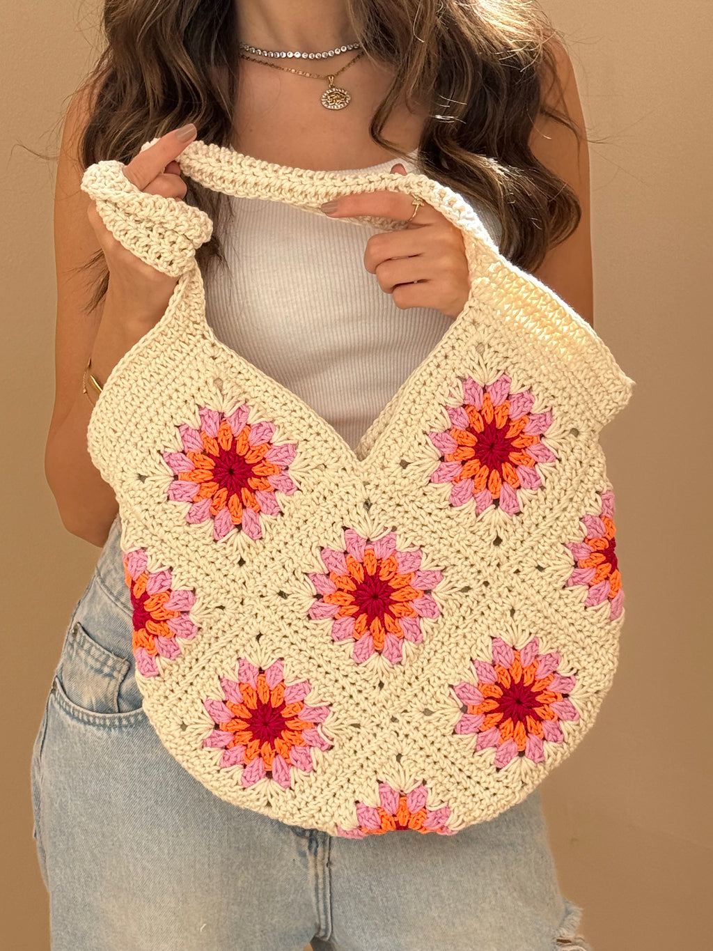Flora cream bag