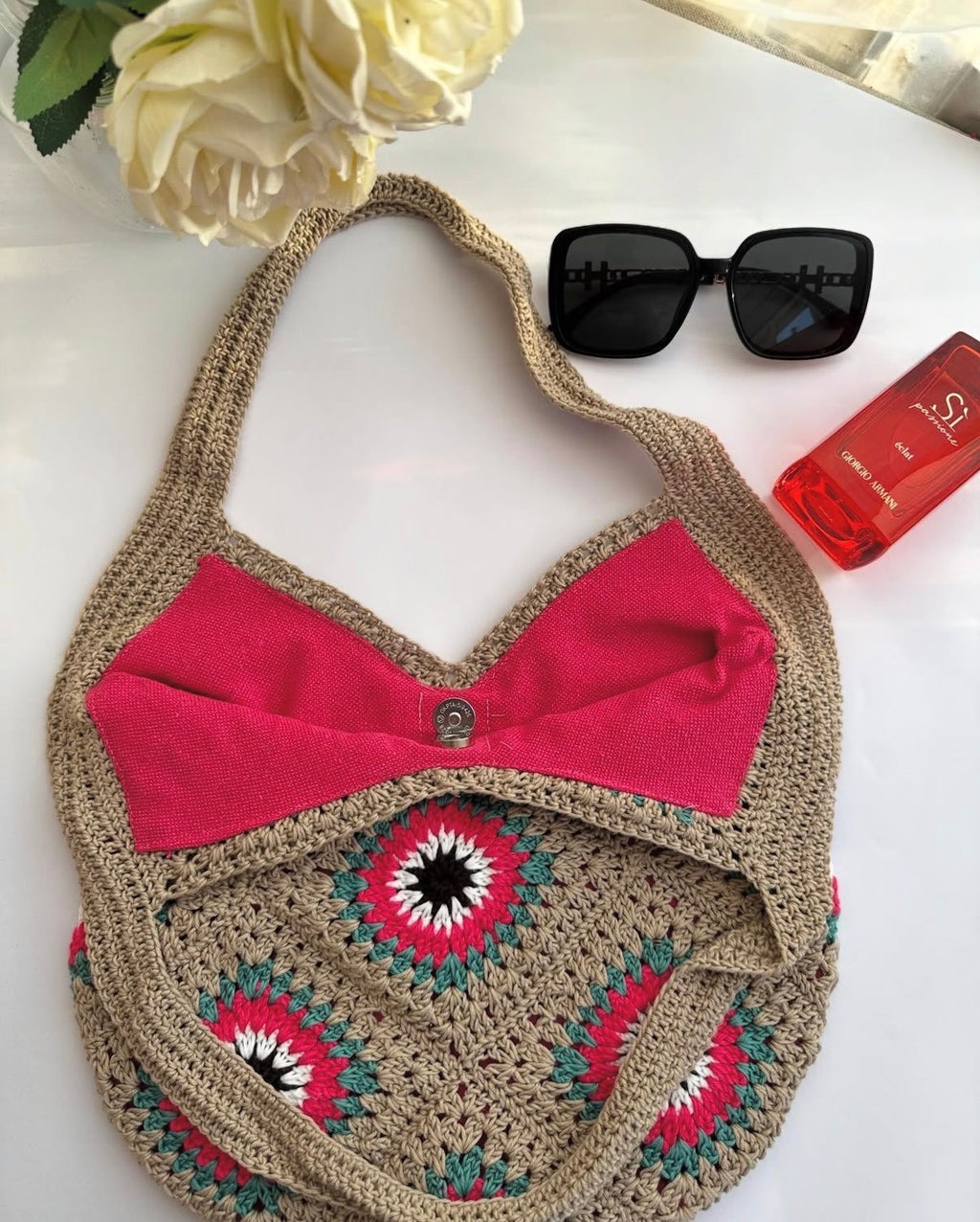 Aztec flower bag