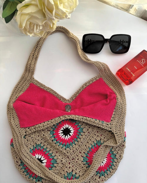 Aztec flower bag